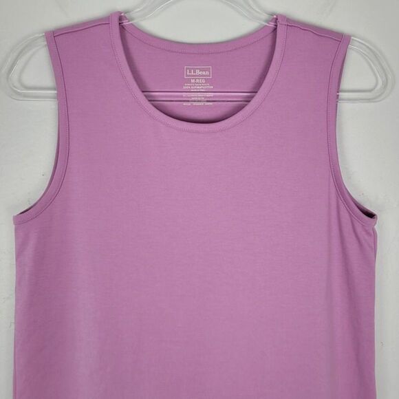 L.L. Bean Size M Supima Cotton Tank Top Lot Of 2 Bundle Pink Mauve Purple - Picture 9 of 11